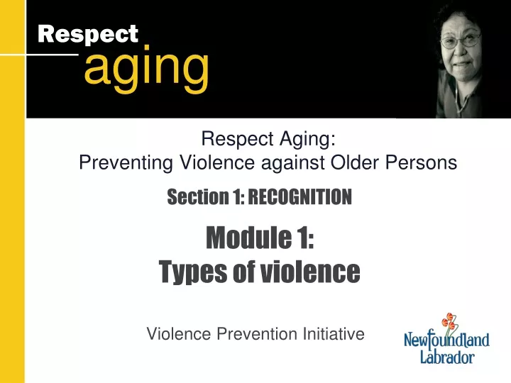 section 1 recognition module 1 types of violence