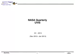NASA Quarterly UVIS