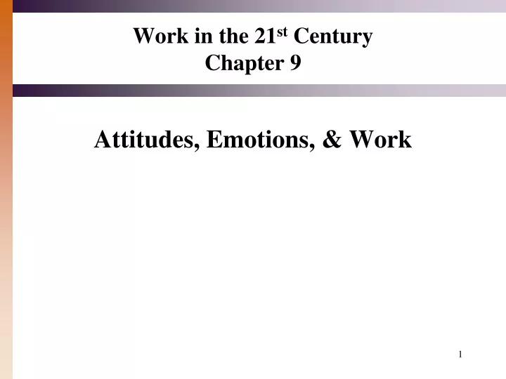 work in the 21 st century chapter 9