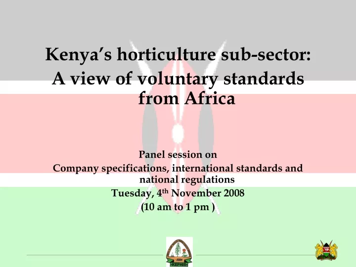 kenya s horticulture sub sector a view