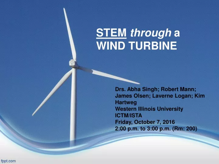 stem through a wind turbine
