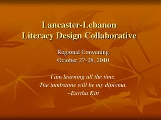 Lancaster-Lebanon  Literacy Design Collaborative