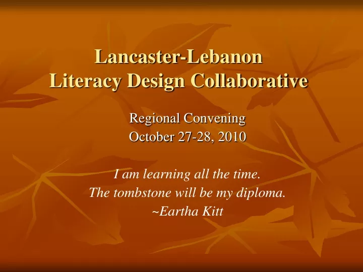 lancaster lebanon literacy design collaborative