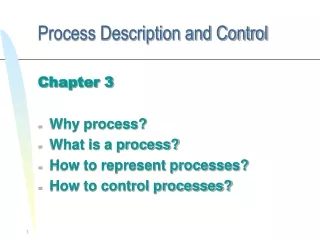 Process Description and Control