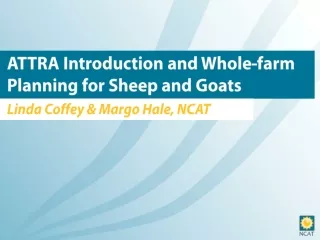 ATTRA Introduction and Whole-farm Planning for Sheep and Goats