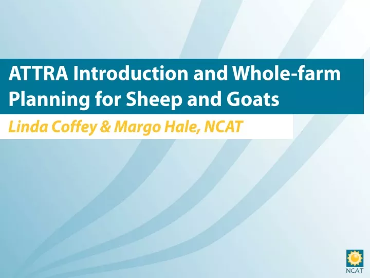 attra introduction and whole farm planning