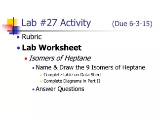 Lab #27 Activity        (Due 6-3-15)