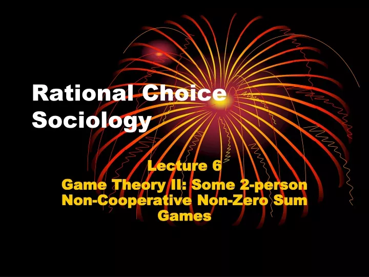 rational choice sociology
