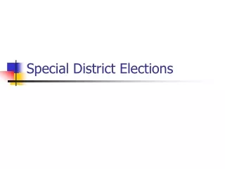 Special District Elections