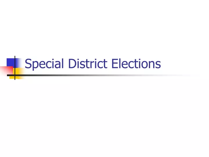 special district elections