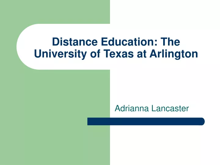 distance education the university of texas at arlington