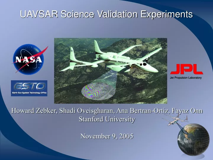 uavsar science validation experiments