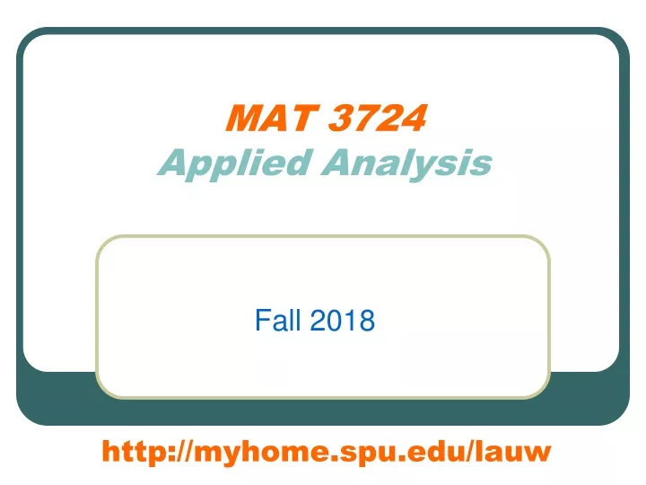 mat 3724 applied analysis