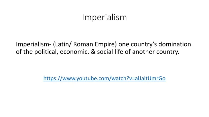 imperialism