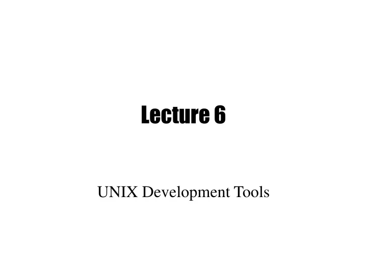 unix development tools