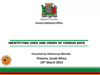IDENTIFYING USES AND USERS OF CENSUS DATA
