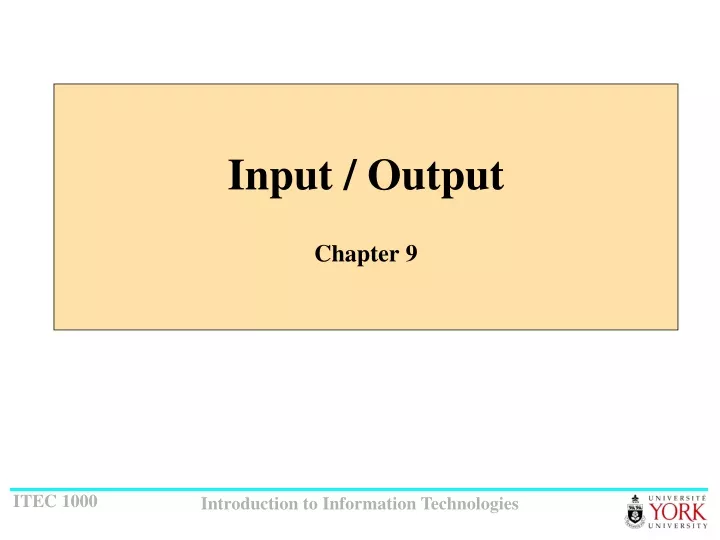 input output chapter 9