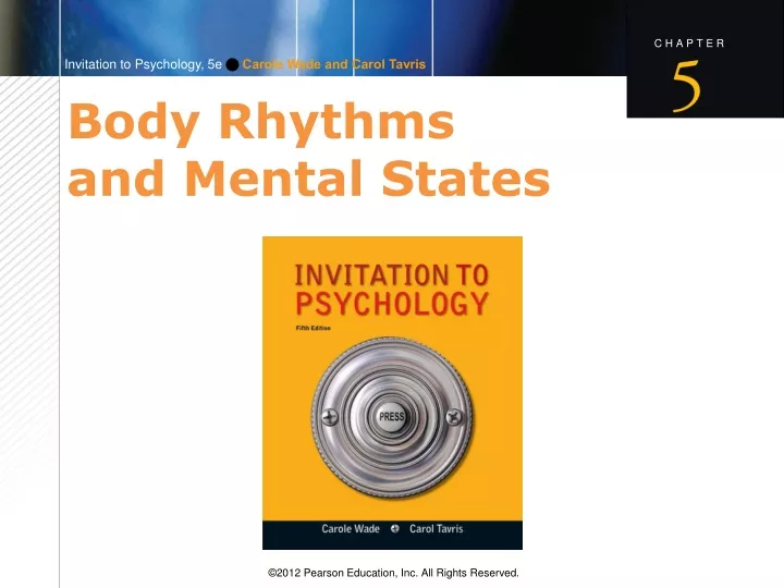 body rhythms and mental states