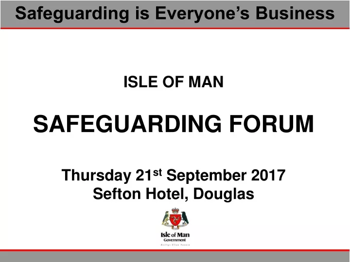 safeguarding is everyone s business