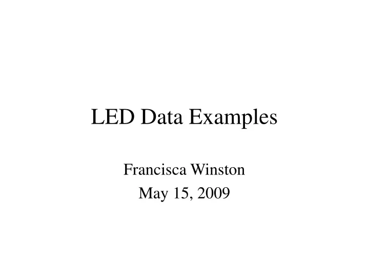 led data examples