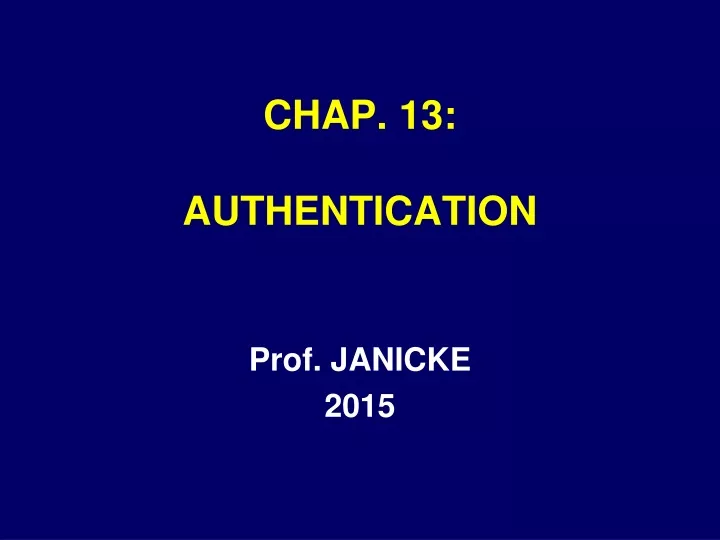 chap 13 authentication