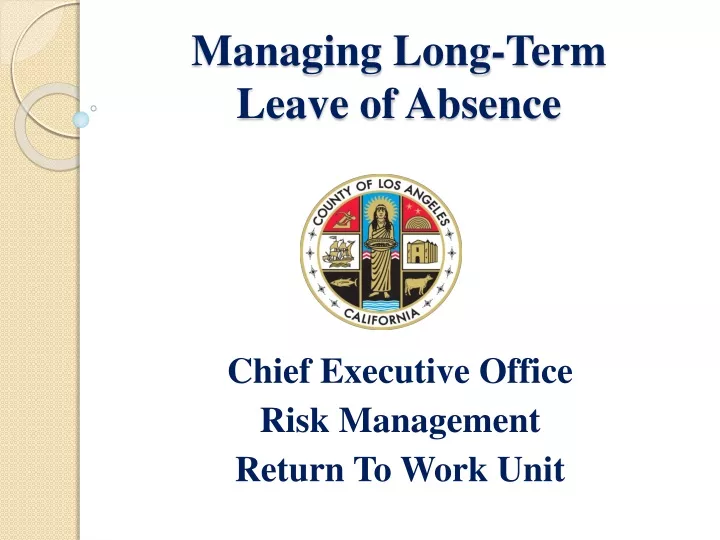 managing long term leave of absence
