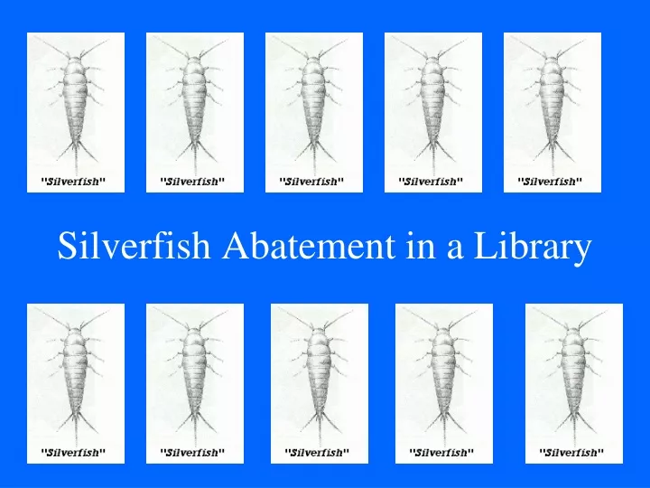 silverfish abatement in a library