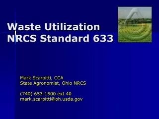 Waste Utilization NRCS Standard 633