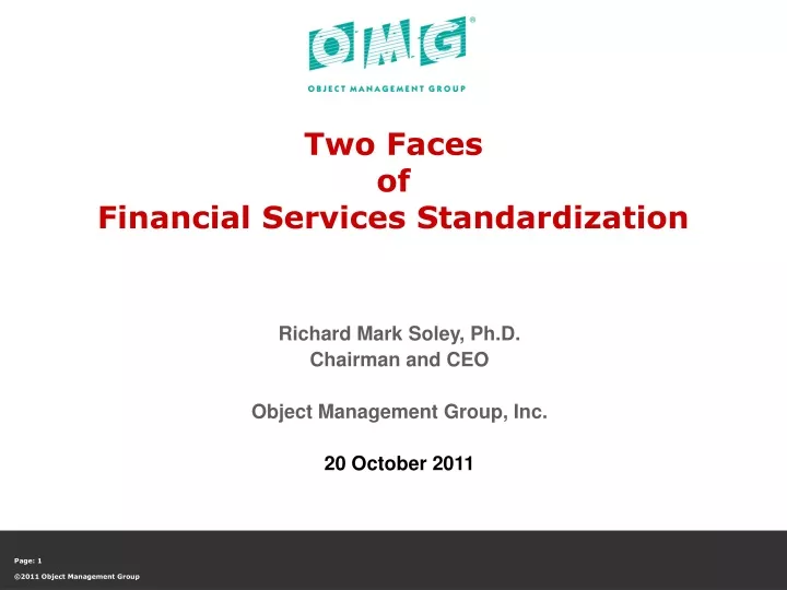 two faces of financial services standardization