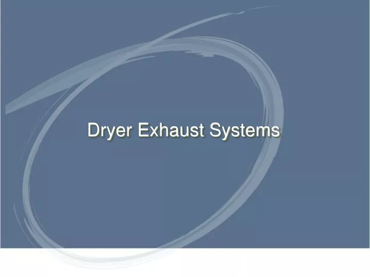 dryer exhaust systems
