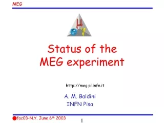 Status of the  MEG experiment