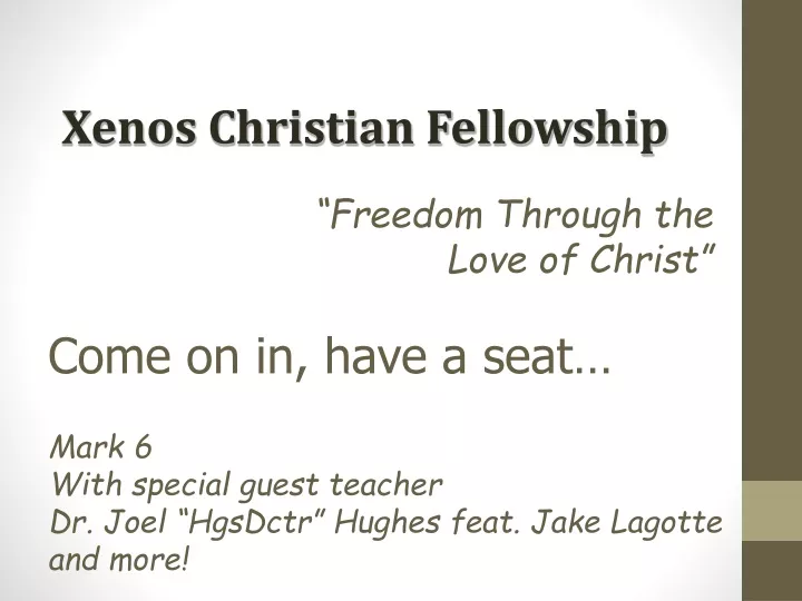 xenos christian fellowship