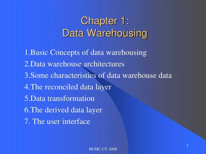 chapter 1 data warehousing