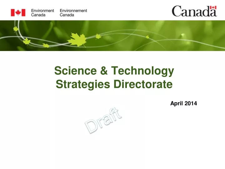 science technology strategies directorate