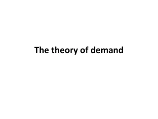 The theory of demand