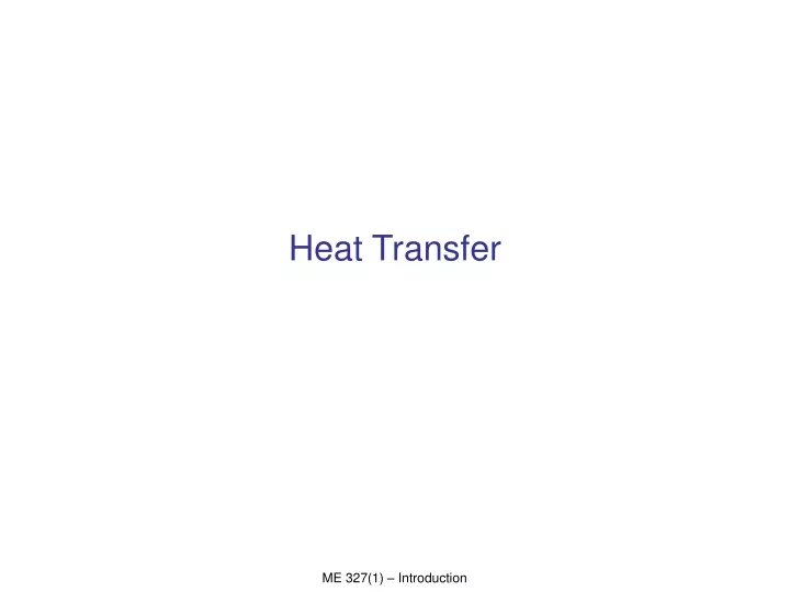 heat transfer