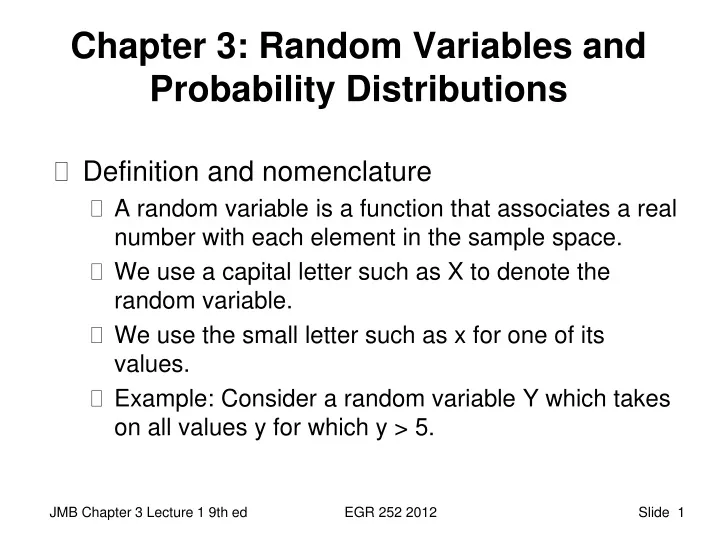 chapter 3 random variables and probability distributions