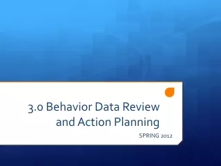3.0 Behavior Data Review and Action Planning