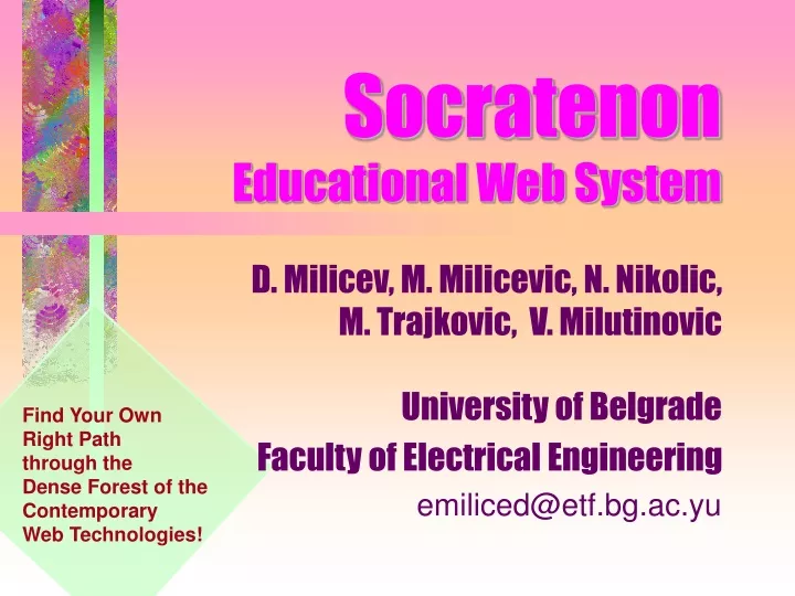 socratenon educational web system
