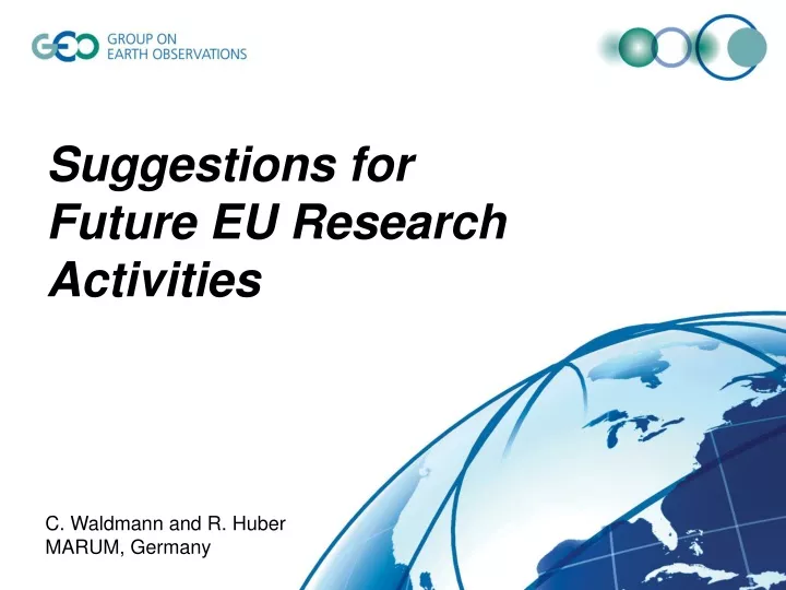 suggestions for future eu research activities