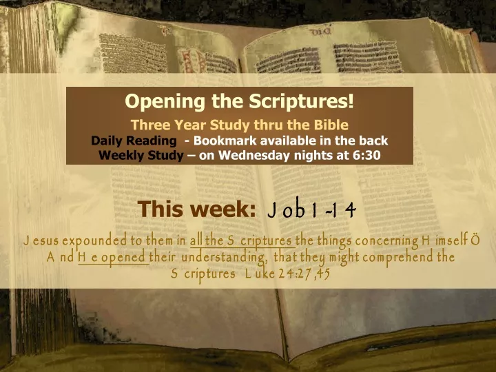 opening the scriptures three year study thru