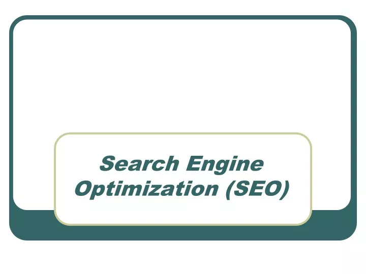 search engine optimization seo