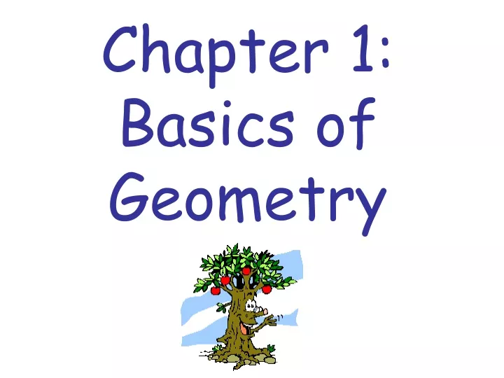 chapter 1 basics of geometry