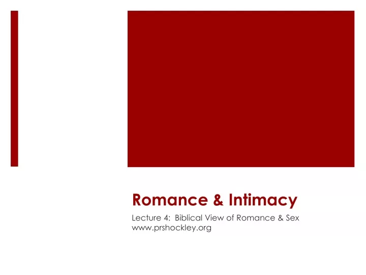 romance intimacy