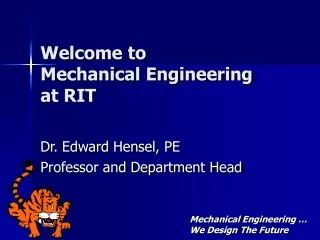 Welcome to Mechanical Engineering at RIT