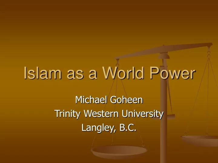 islam as a world power