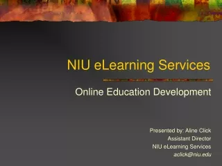 NIU eLearning Services