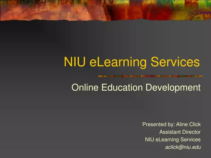niu elearning services