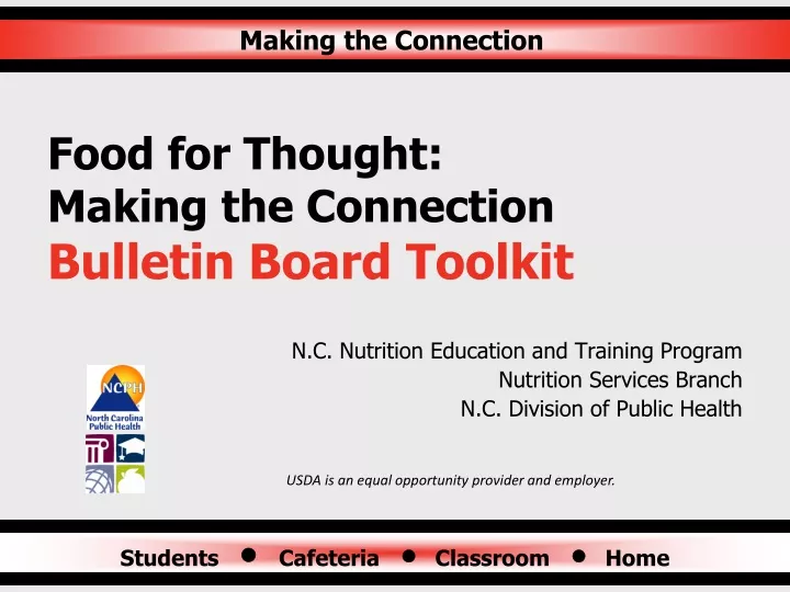 food for thought making the connection bulletin board toolkit