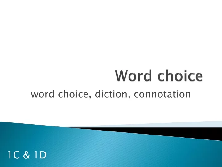 word choice